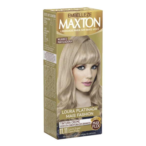 Coloracao Minikit Permanente Embelleze Maxton 11.11 Lousupclarprata 1un