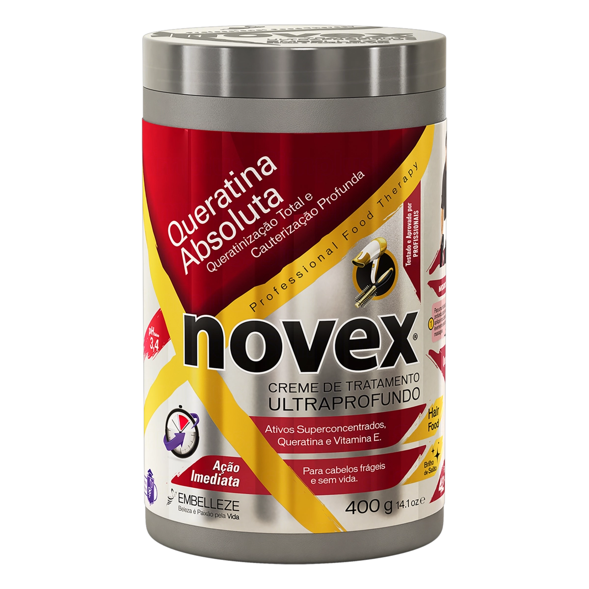Creme De Tratamento Ultraprofundo Novex Queratina Absoluta Pote 400g