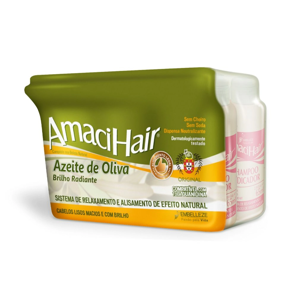 Alisante Amacihair Guanidina Baldinho Azeite de Oliva 220g