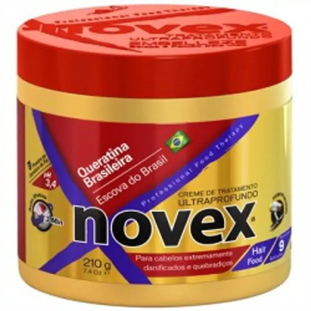 Creme De Tratamento Novex Queratina Brasileira 210gr