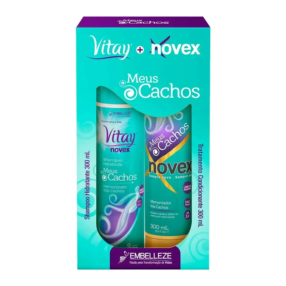 Shampoo e Condicionador Vitay Novex Meus Cachos de Cinema