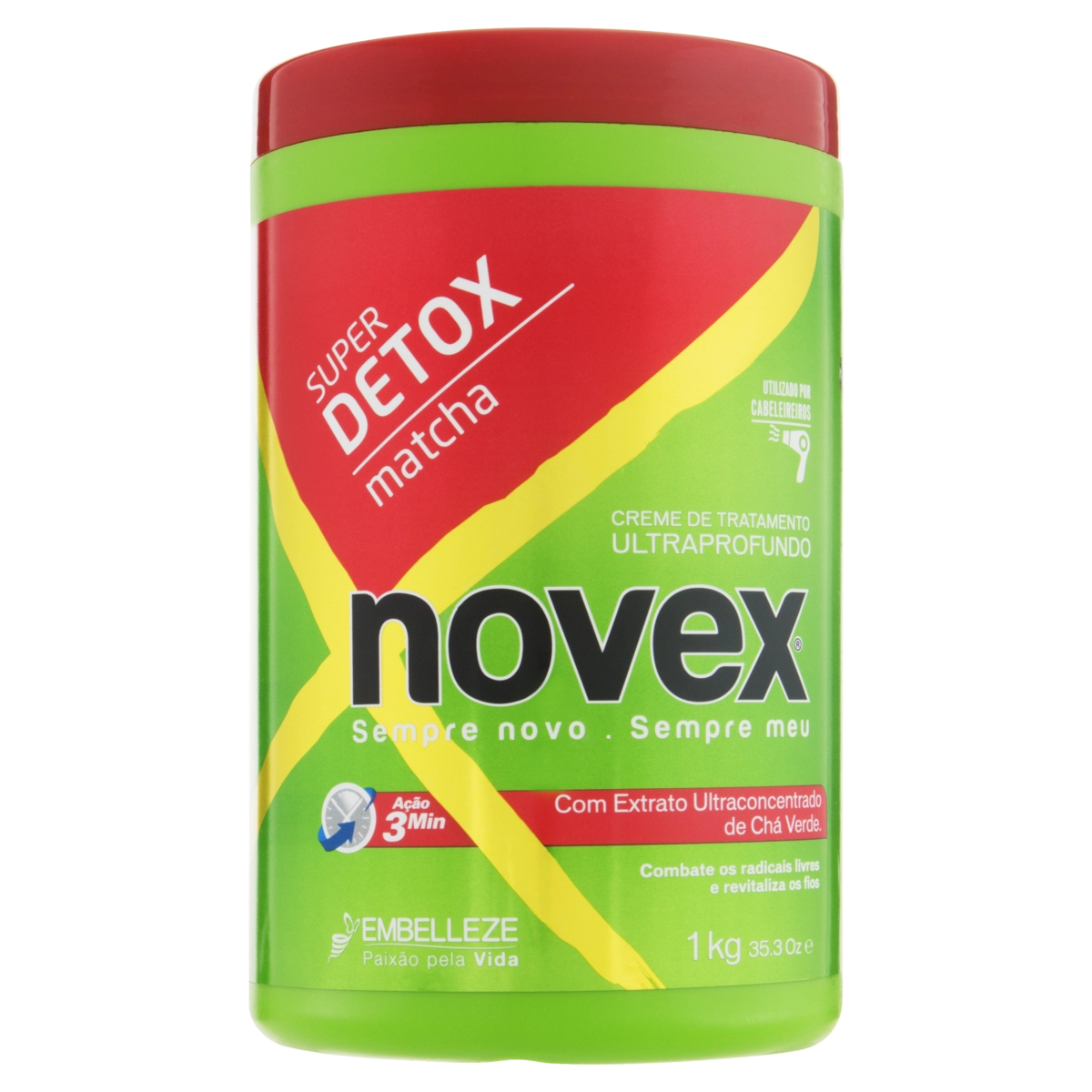 Creme De Tratamento Ultraprofundo Novex Super Detox Matcha Pote 1kg