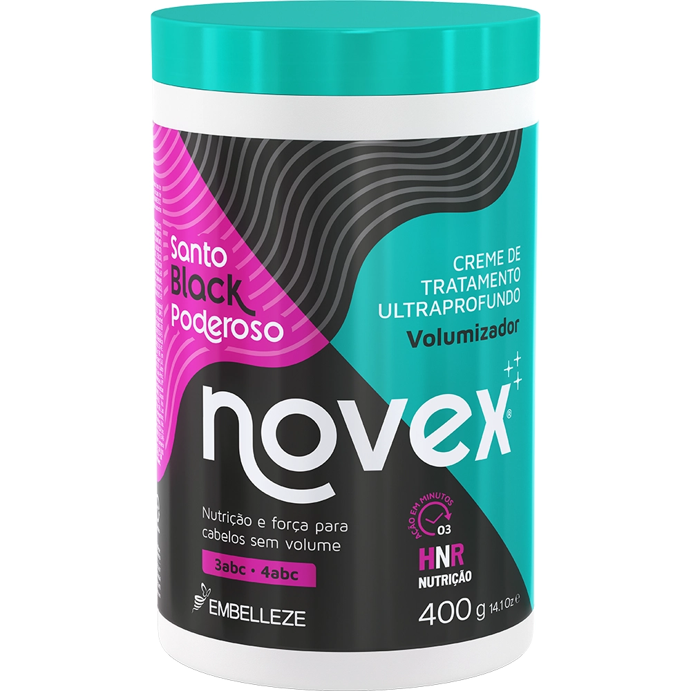 Novex Mystic Black Deep Hair Mask 14oz/ Novex Santo Black Poderoso Creme De Tratamento 400g