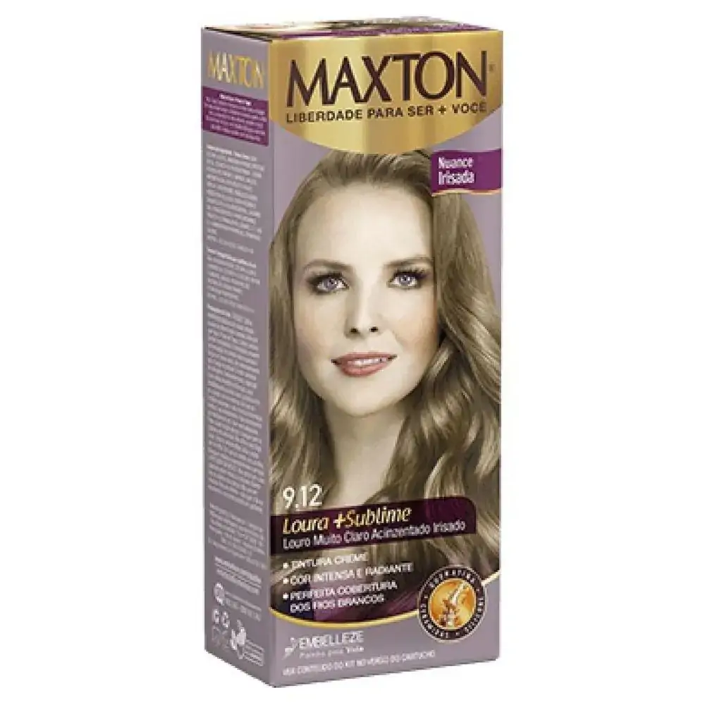 Tintura Maxton 9.12 Louro Medio Claro Irisado