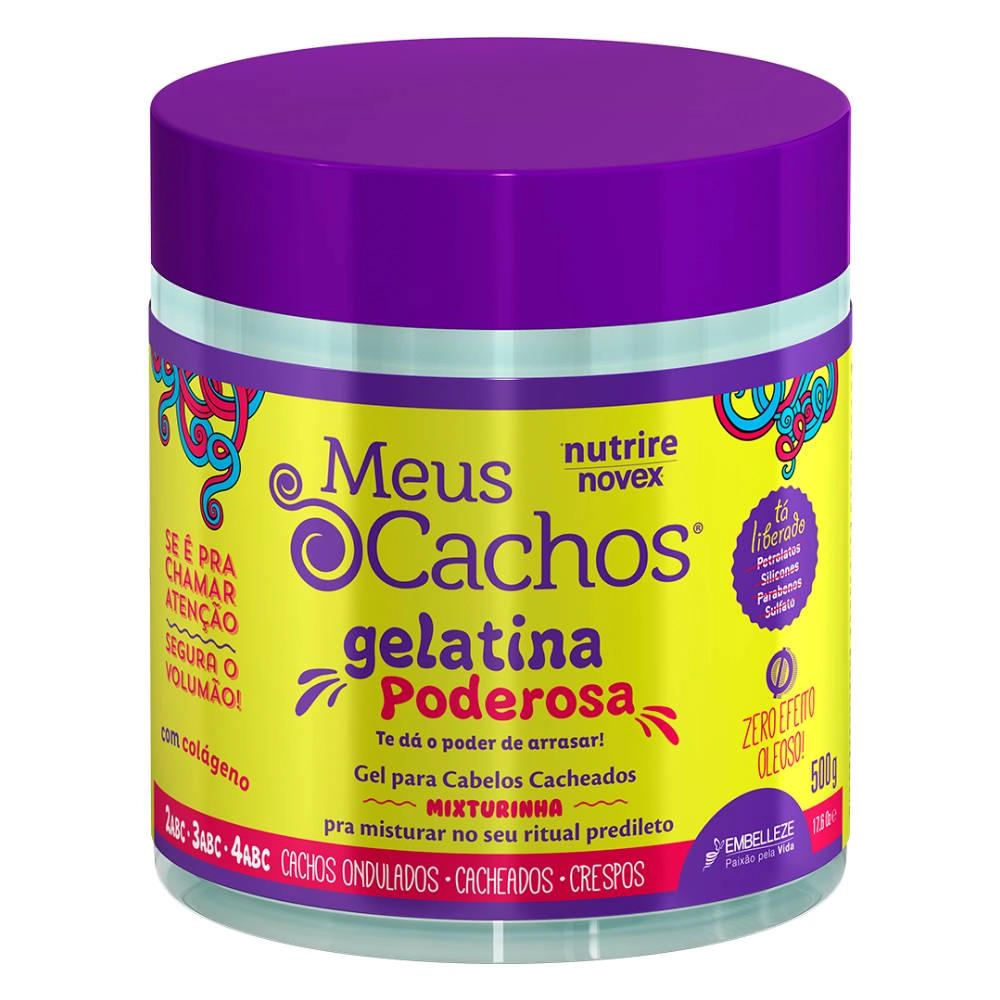 Gelatina Novex Meus Cachos Poderosa Pote 500g