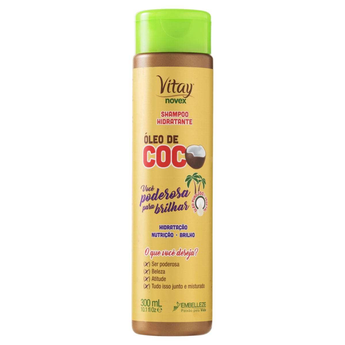 Shampoo Hidratante Vitay Novex óleo De Coco Frasco 300ml
