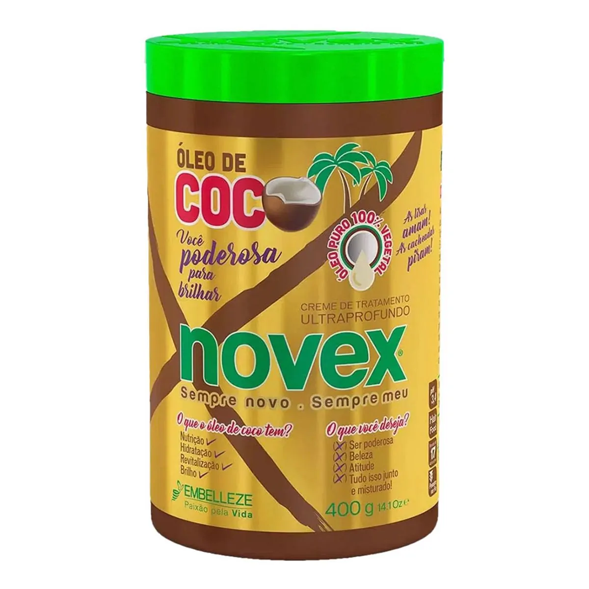 Creme De Tratamento Ultraprofundo Novex óleo De Coco Pote 400g