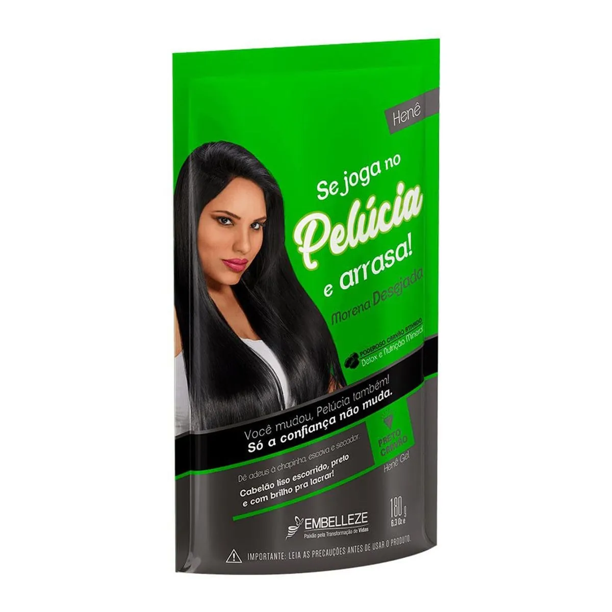 Embelleze Hene Pelucia Gel Carvão 180g