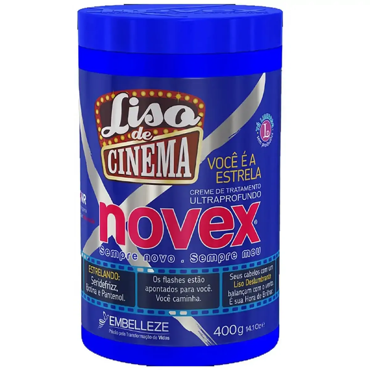 Creme De Tratamento Ultraprofundo Novex Liso De Cinema Pote 400g