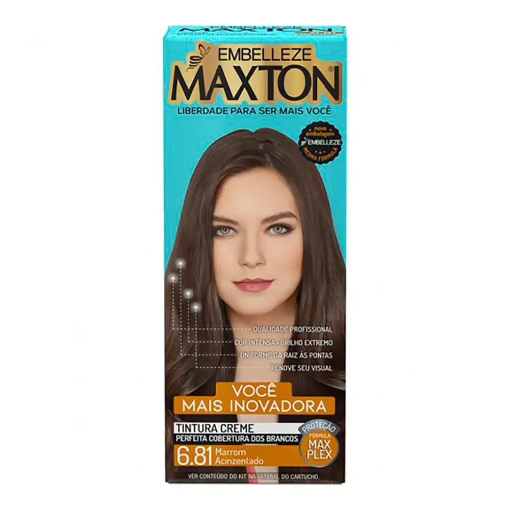 Tintura Maxton 6.81 Marrom Acinzentado
