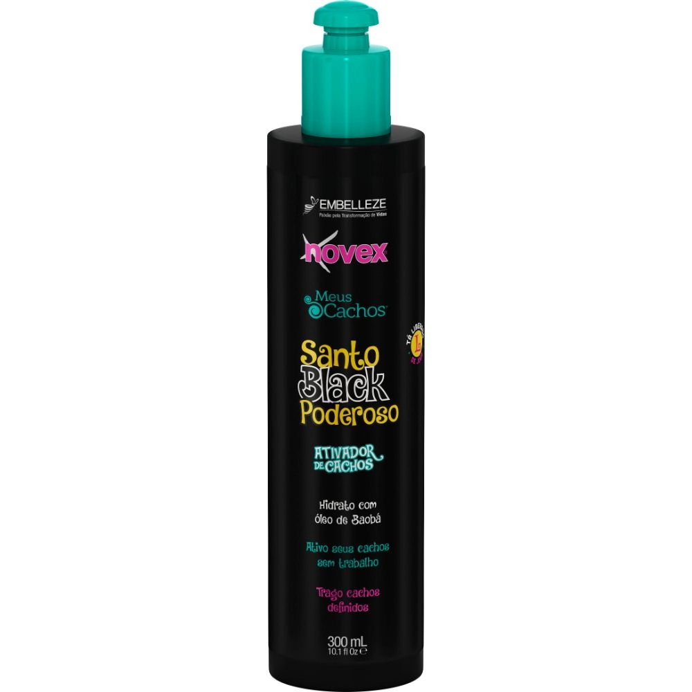 Ativador De Cachos Novex Meus Cachos Santo Black Poderoso Frasco 300ml