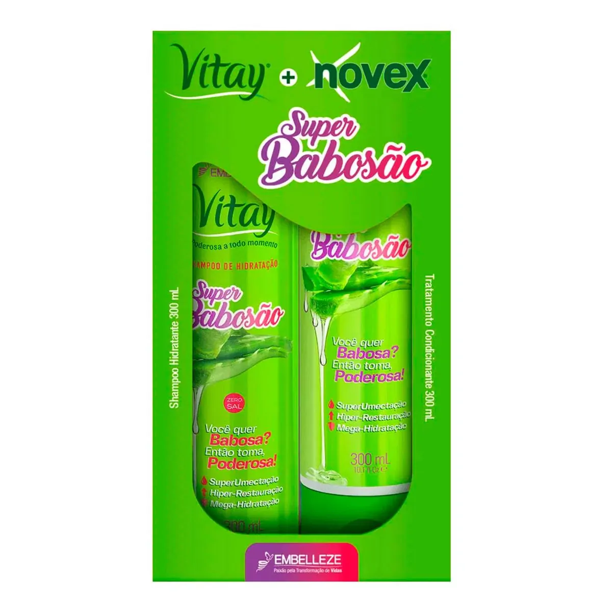 Kit Sh Cond.vitay Novex Super Babosao 300ml