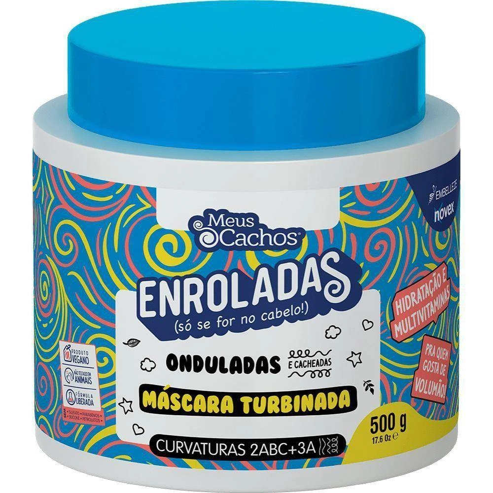 Mascara Novex Meus Cachos Enroladas 500g Onduladas