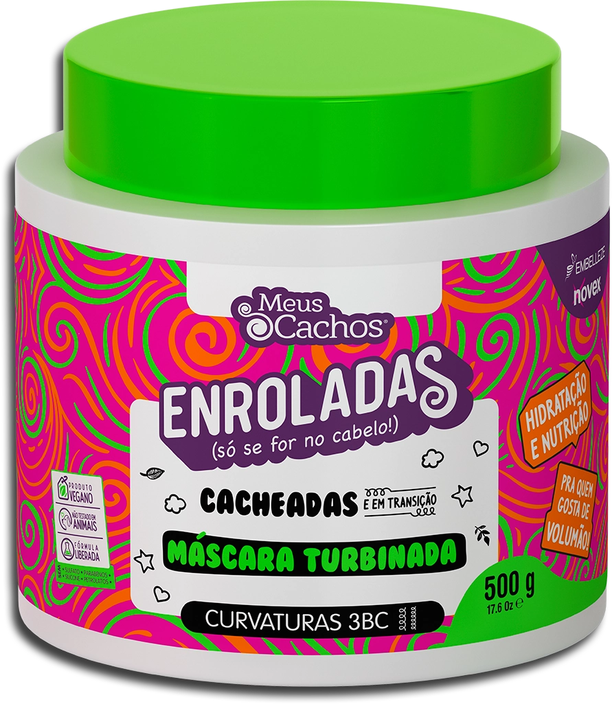 Mascara Novex Meus Cachos Enroladas 500g Cacheadas