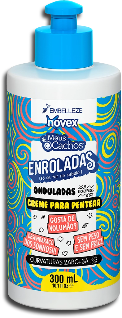 Cr Pentear Novex Meus Cachos Enroladas 300ml Onduladas
