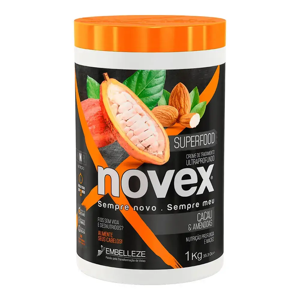 Creme De Tratamento Novex Superfood Cacau Amendoas 1 Kg