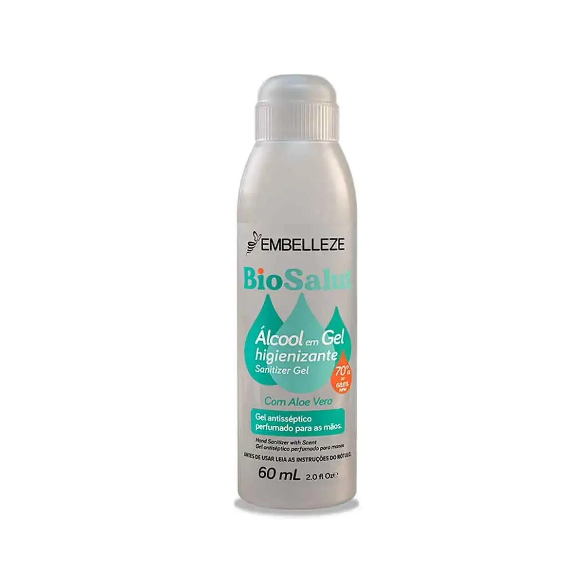 Bio Salut Gel Alcool Antisseptico Para As Maos 70 60 Ml X 1