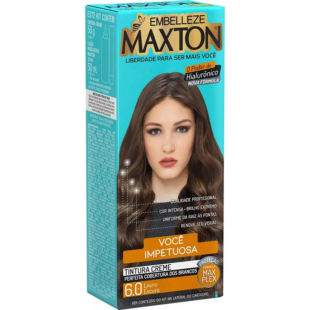 Coloracao Minikit Permanente Embelleze Maxton 6.0 Louro Escuro Eco 1un