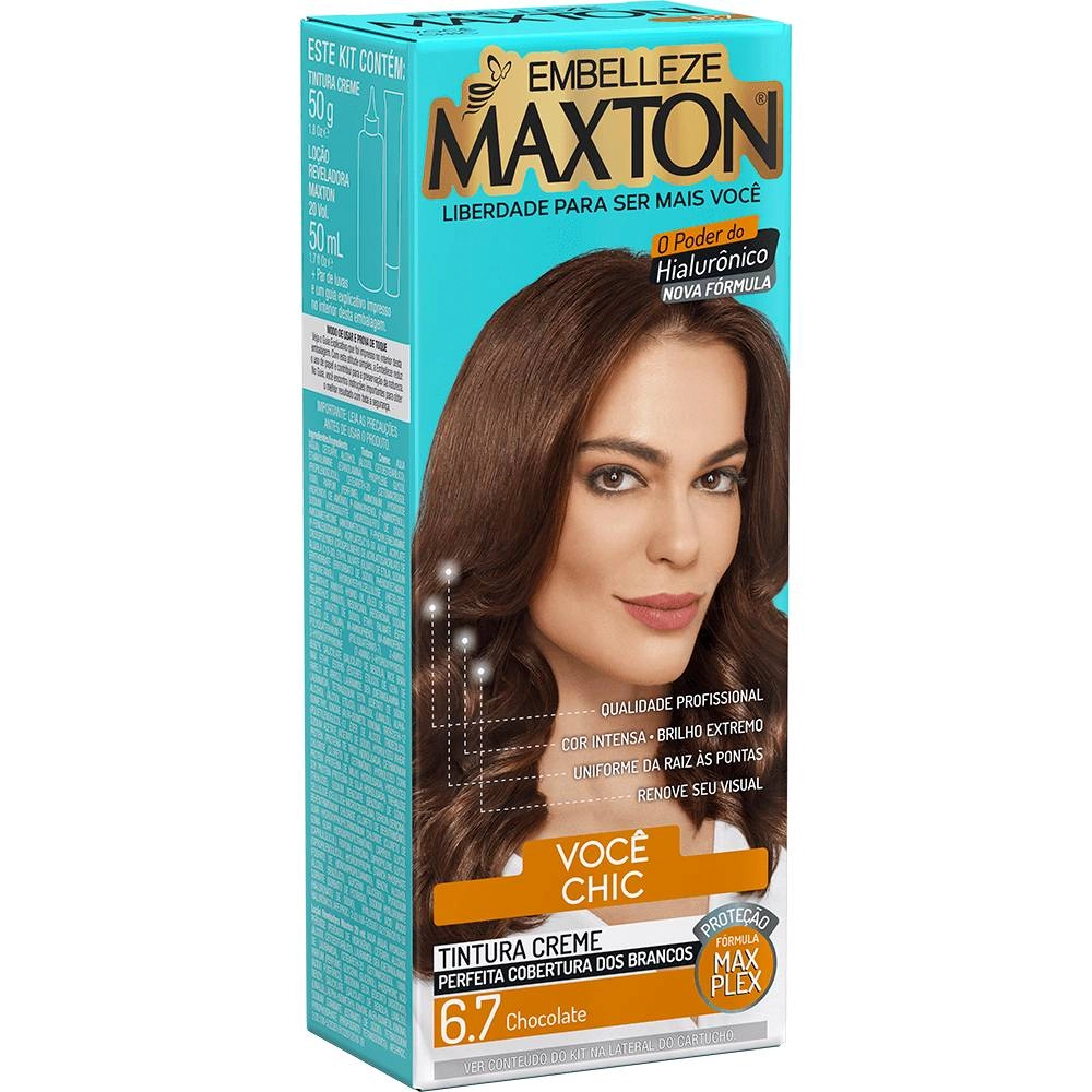 Coloracao Minikit Permanente Embelleze Maxton 6.7 Chocolate Eco 1un