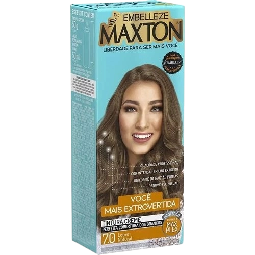 Tintura Maxton Kit Cor 7.0 Louro Natural