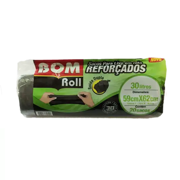 Saco De Lixo Preto Em Rolo Lafra 30 Litros
