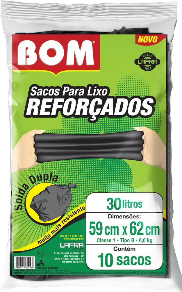 Saco P/ Lixo Bom 30 Litros