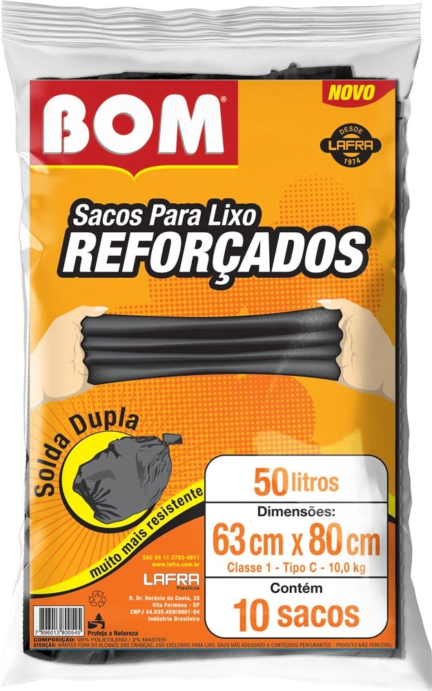 Saco De Lixo Bom Reforcado C/10 Unidade