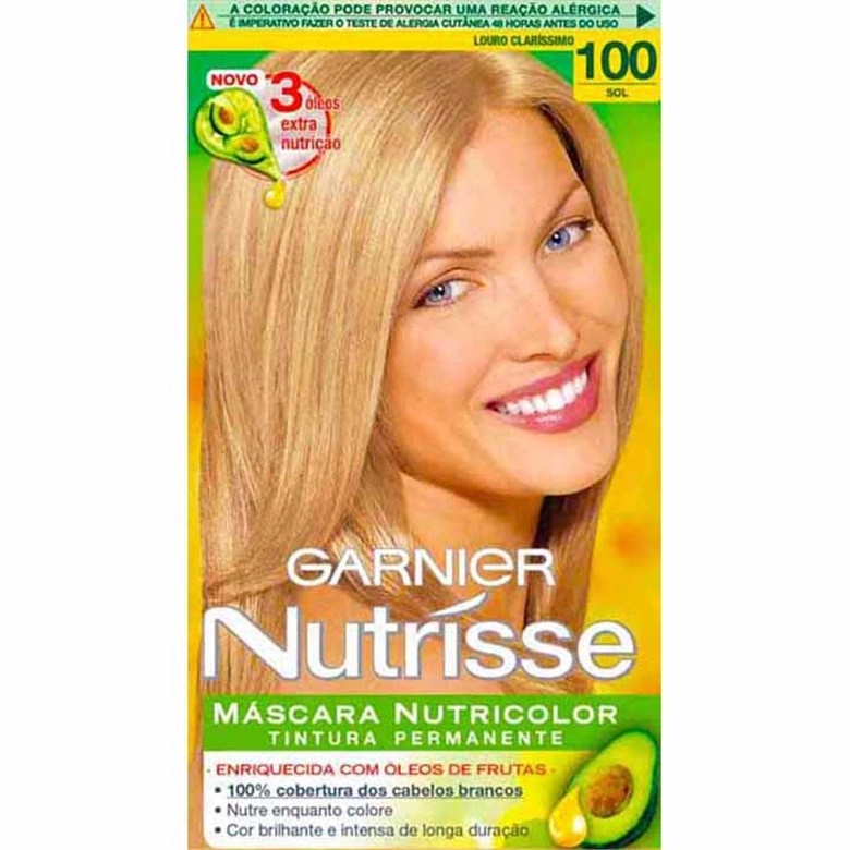 Kit Máscara Colorante Creme 100 Sol Garnier Nutrisse