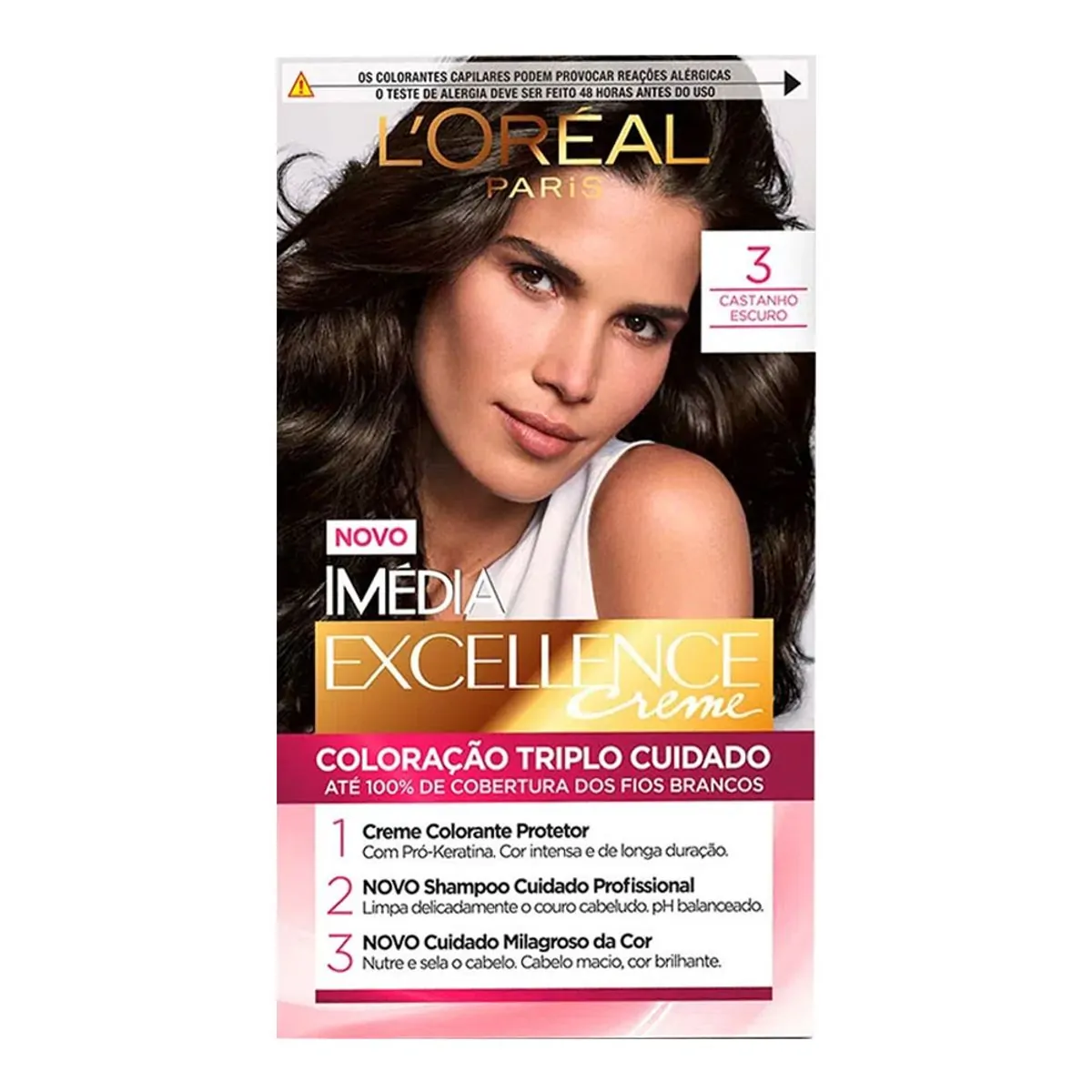 Tintura Creme Castanho Escuro 3 Imédia L´ORÉAL