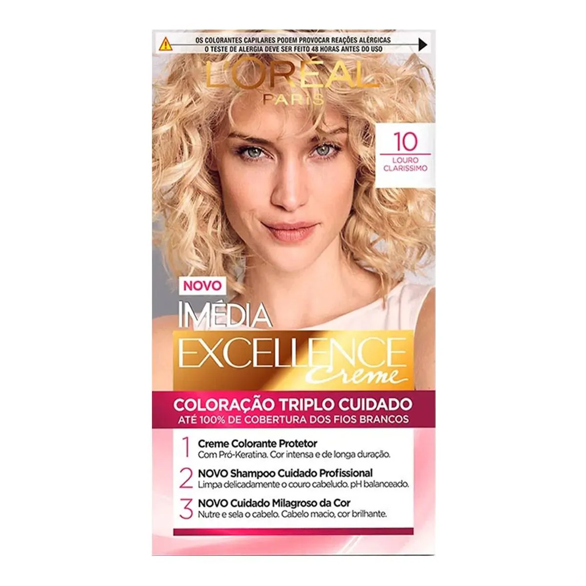 Tintura L´Oréal Imédia Excellence Creme nº 10 Louro Claríssimo 1 Unidade