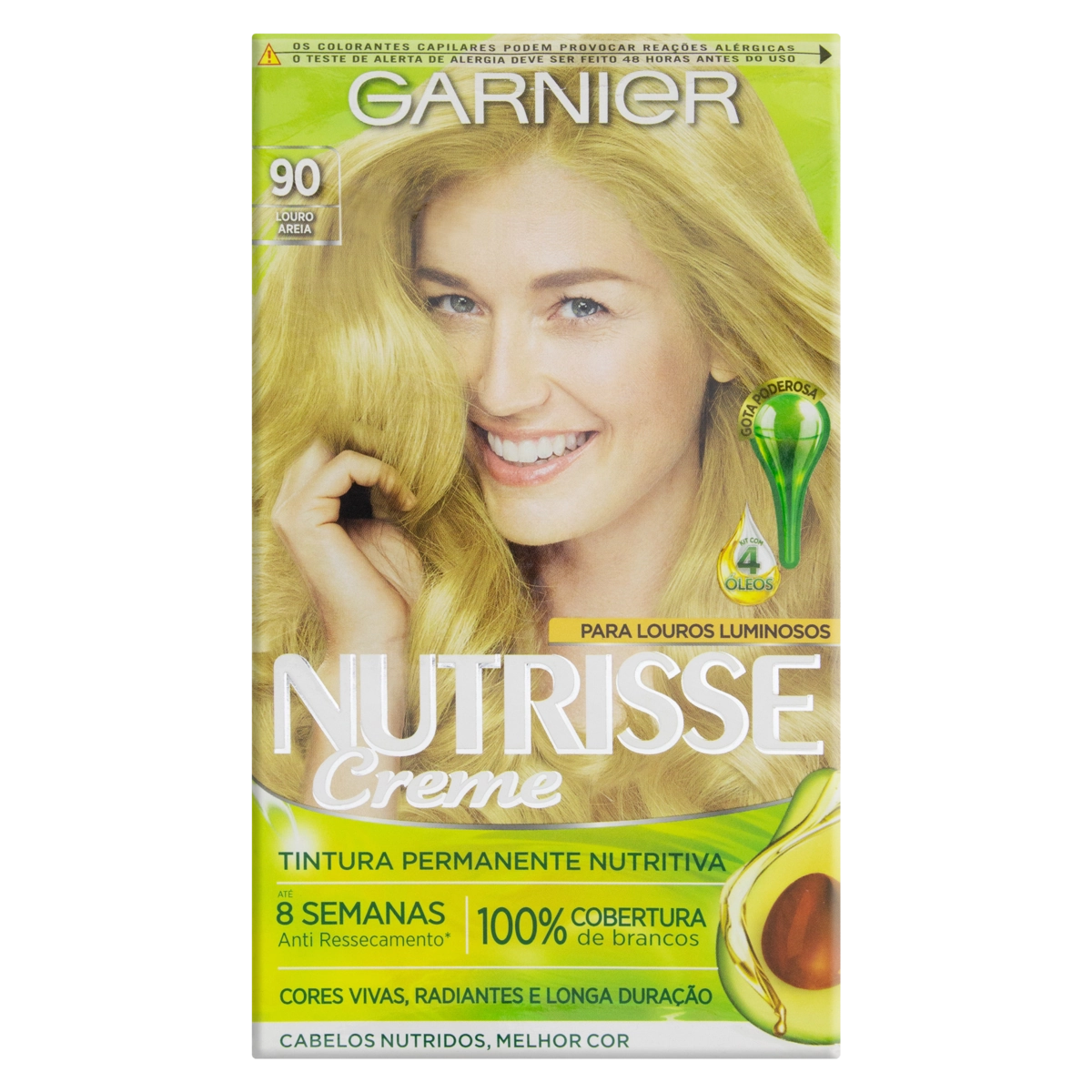 Kit Tintura Creme 90 Louro Areia Garnier Nutrisse
