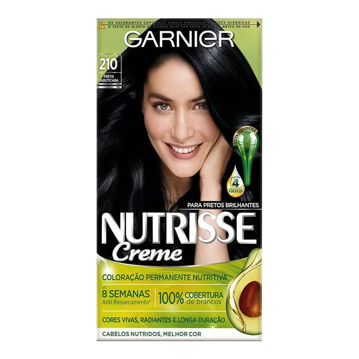 Kit Máscara Colorante Creme 210 Café Azulado Garnier Nutrisse