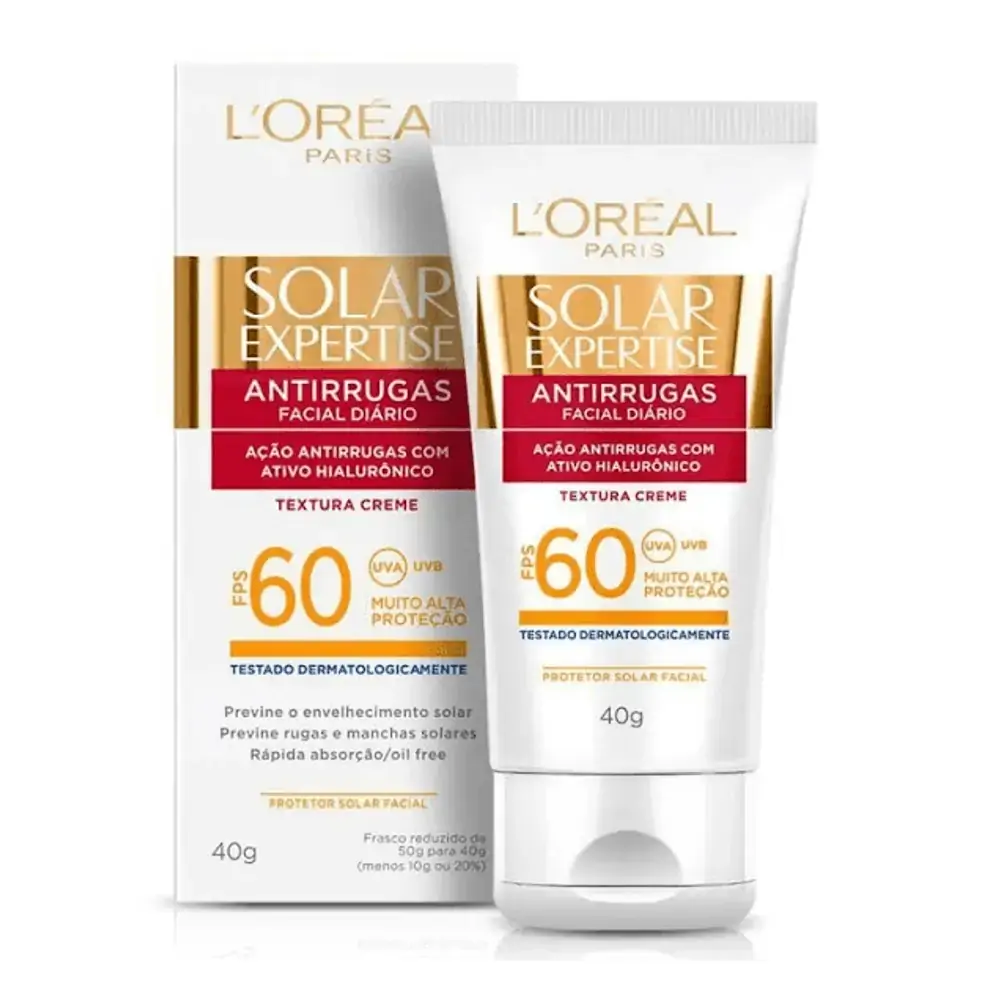 Protetor Solar Facial FPS 60 L'Oréal Paris Solar Expertise