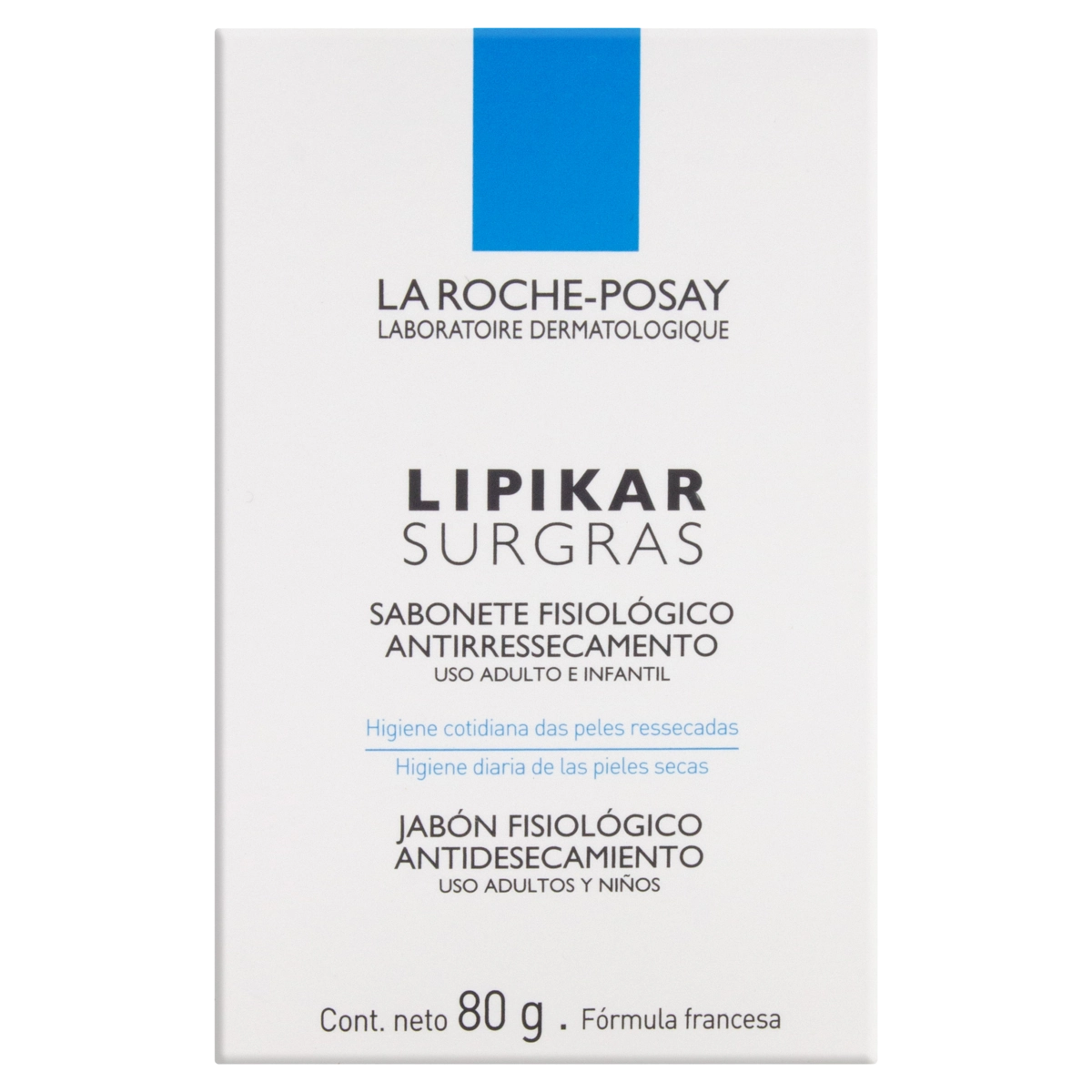 Sabonete Barra Surgras La Roche Posay Lipikar Caixa 80g