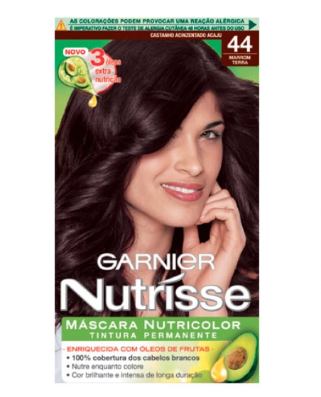 Tintura Nutrisse 44 Castanho Acinzentado Acaju Garnier