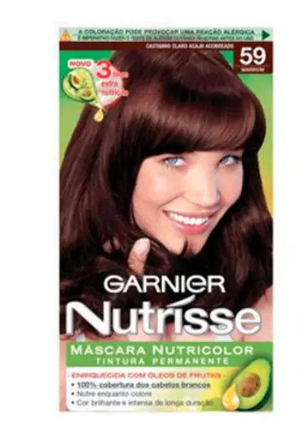 Tintura Nutrisse 59 Castanho Claro Acaju Acobreado Marrom Garnier