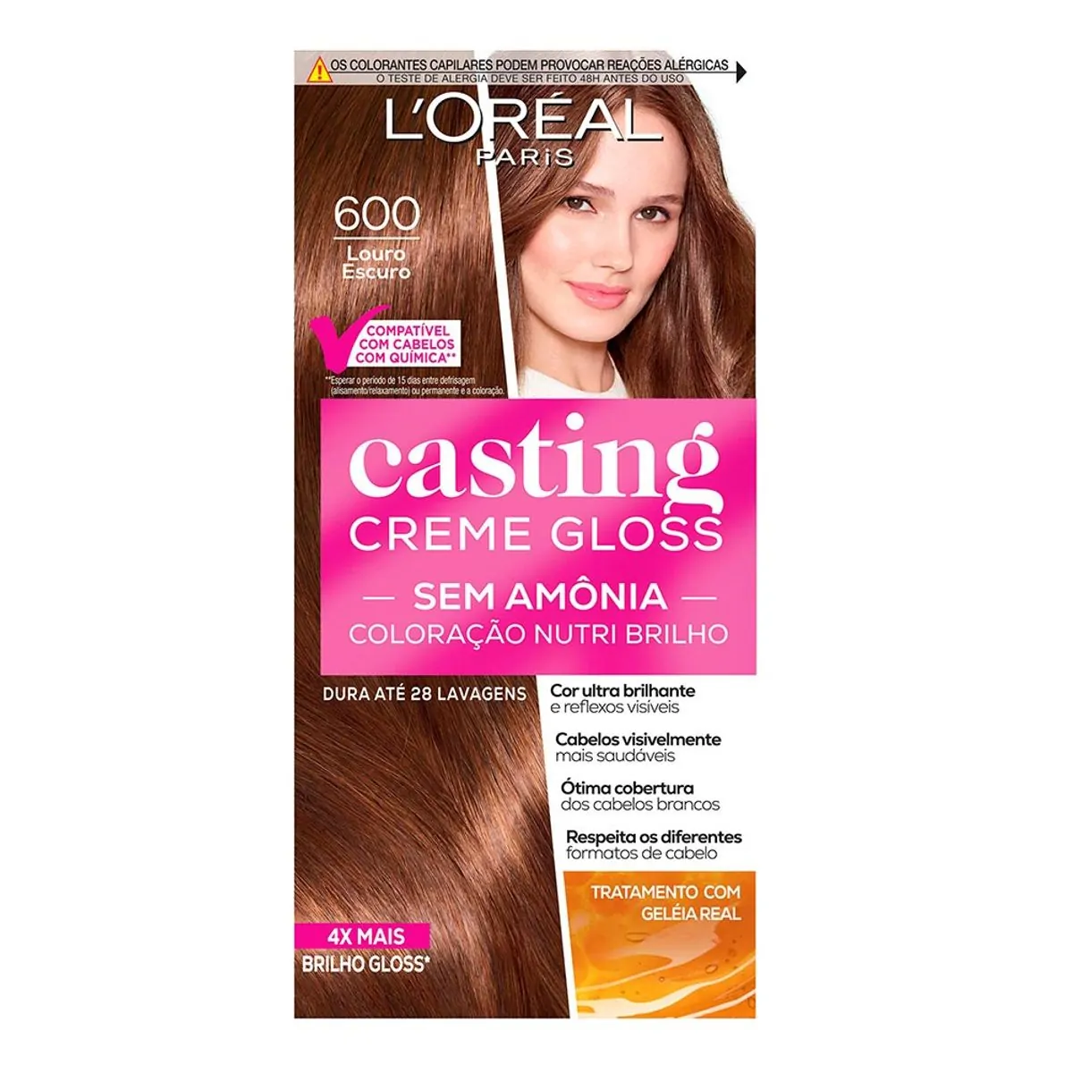 Kit Coloração Creme 600 Louro Escuro Loréal Paris Casting Gloss