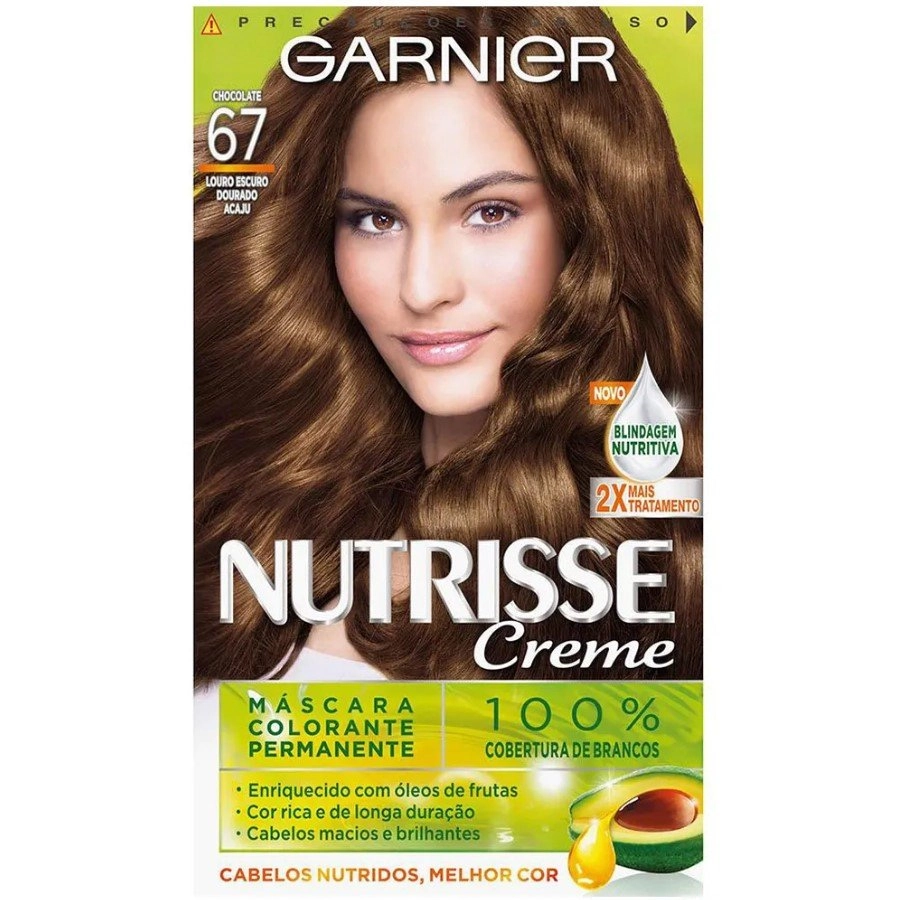 Tintura Garnier Nutrisse 67 Chocolate Louro Escuro Dourado