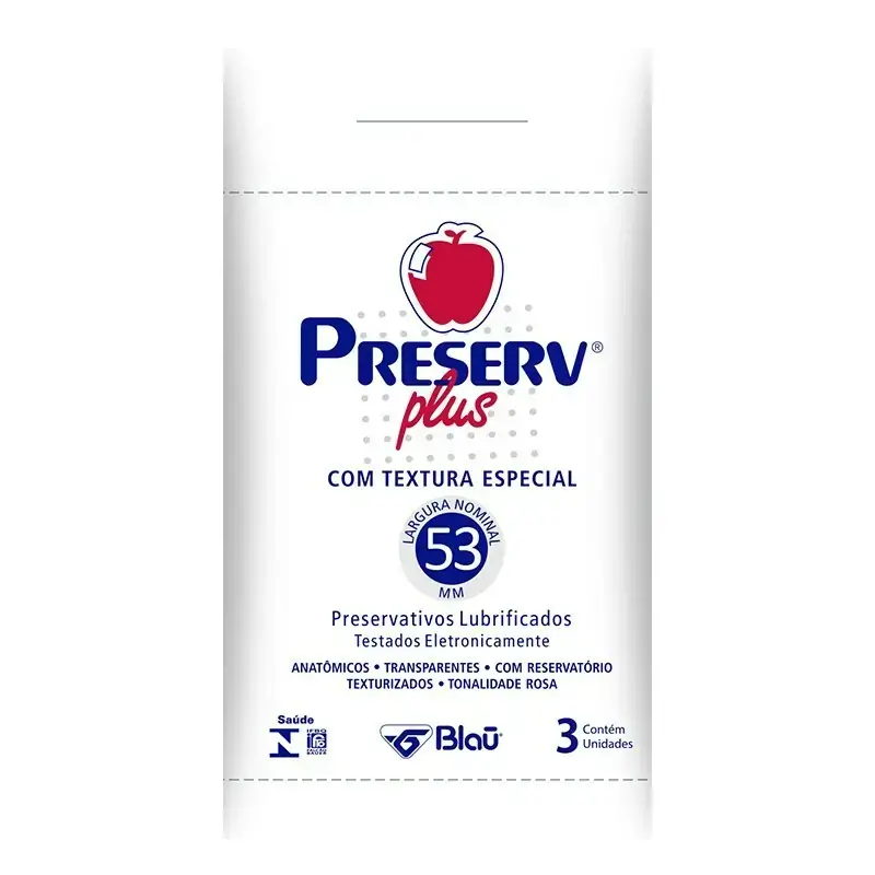 Preservativoativo Preservativo Plus C/ 3 Unidades