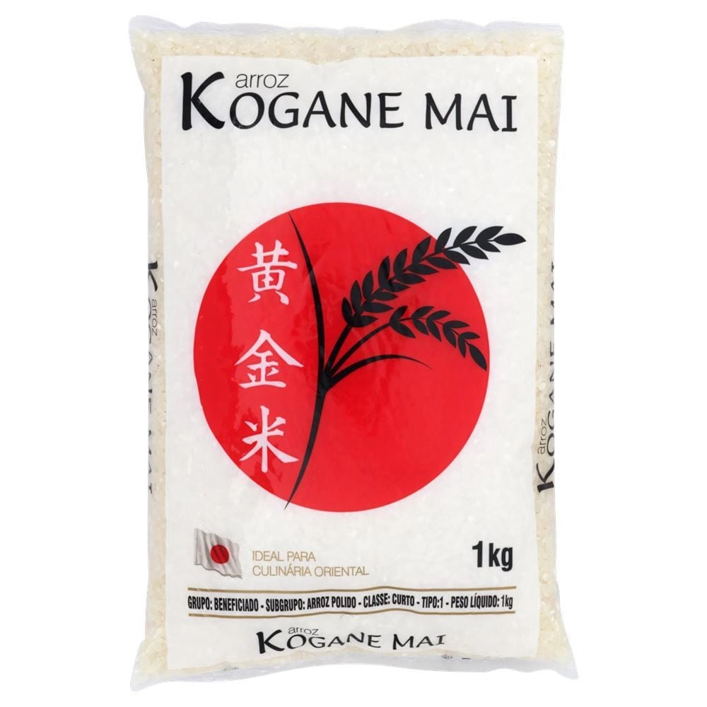 Arroz Kogane Mai T1 1kg Curto