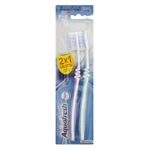 Escova Dental Macia Aquafresh Flex 2 Unidades Grátis 1 Escova