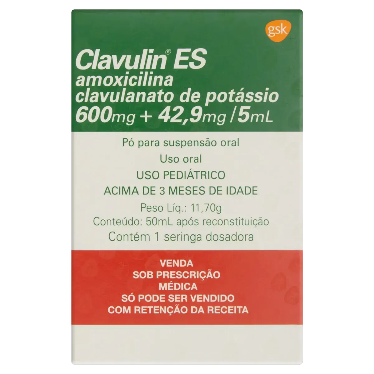 Clavulin Es Gsk Caixa 11,7g Seringa Dosadora