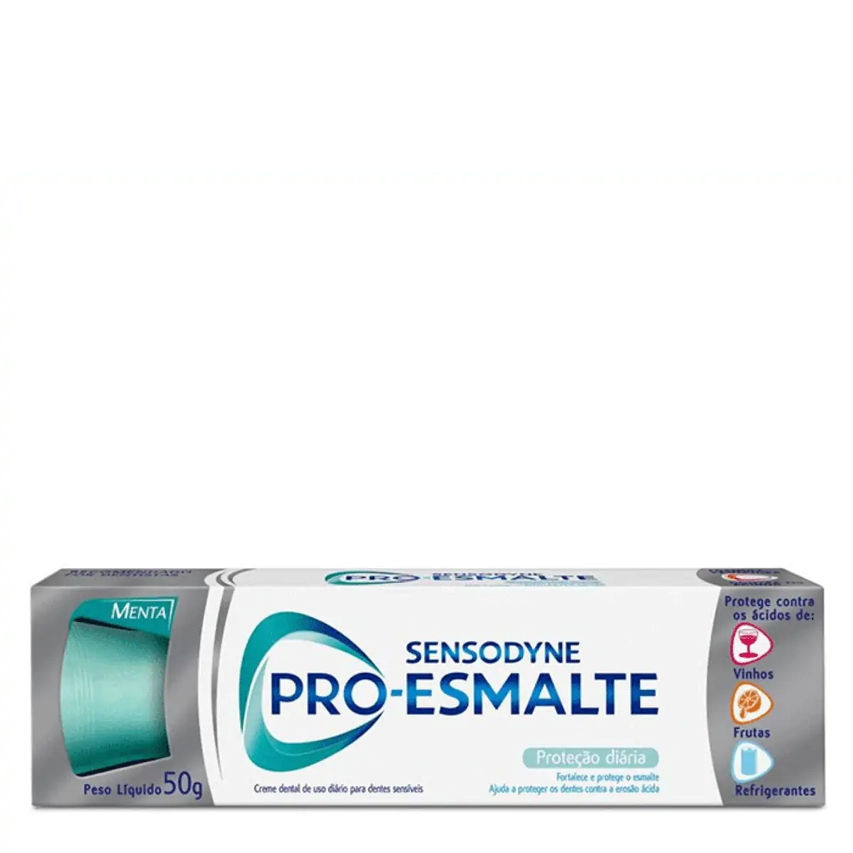 Sensodyne Pró Esmalte Pasta de Dente para Dentes Sensíveis Sabor Menta 50g