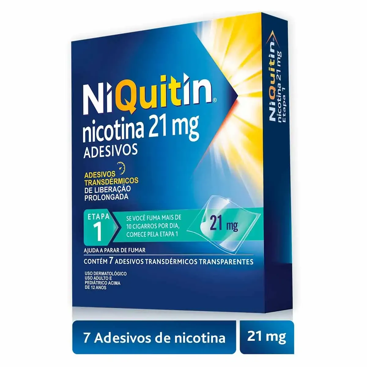 Niquitin 21mg C/ 7 Adesivos Transdérmicos