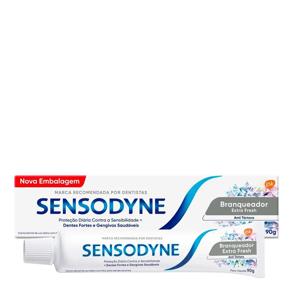 Sensodyne Branqueador Extra Fresh Creme Dental Para Dentes Sensíveis 90g