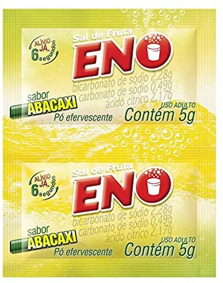Sal De Fruta Abacaxi Eno Envelope 2 Unidades 5g Cada Pó Efervescente