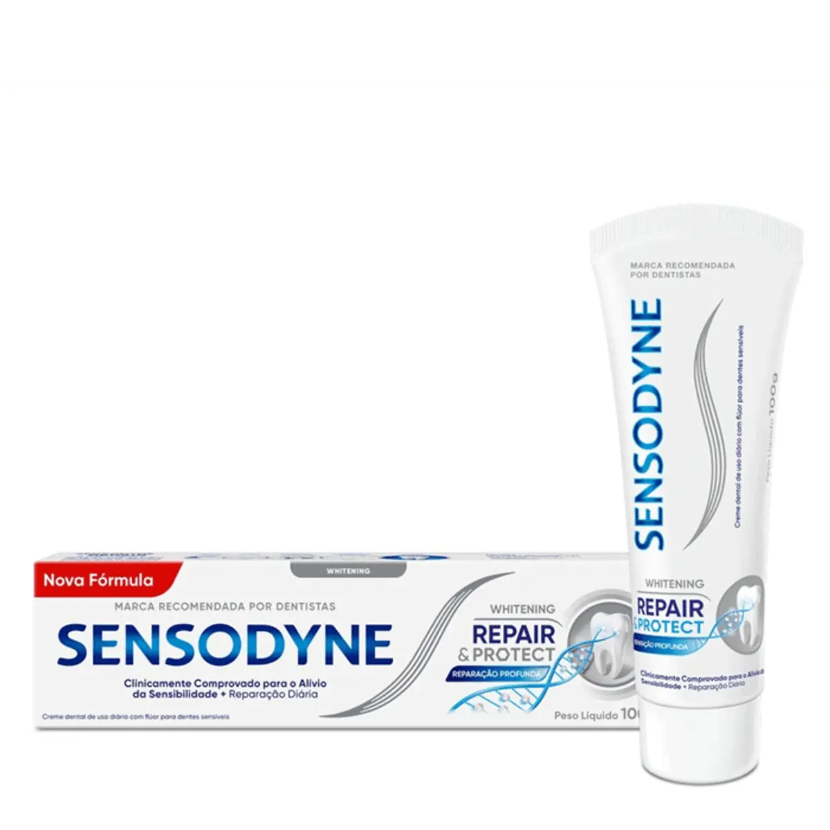 Sensodyne Repair & Protect Whitening Creme Dental tecnologia NovaMin 100g