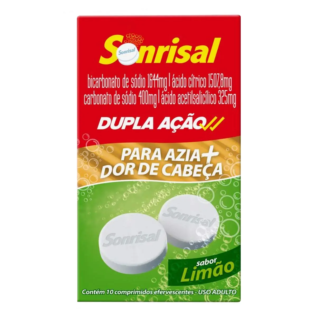 Sonrisal Limão Caixa 10 Comprimidos Efervescentes