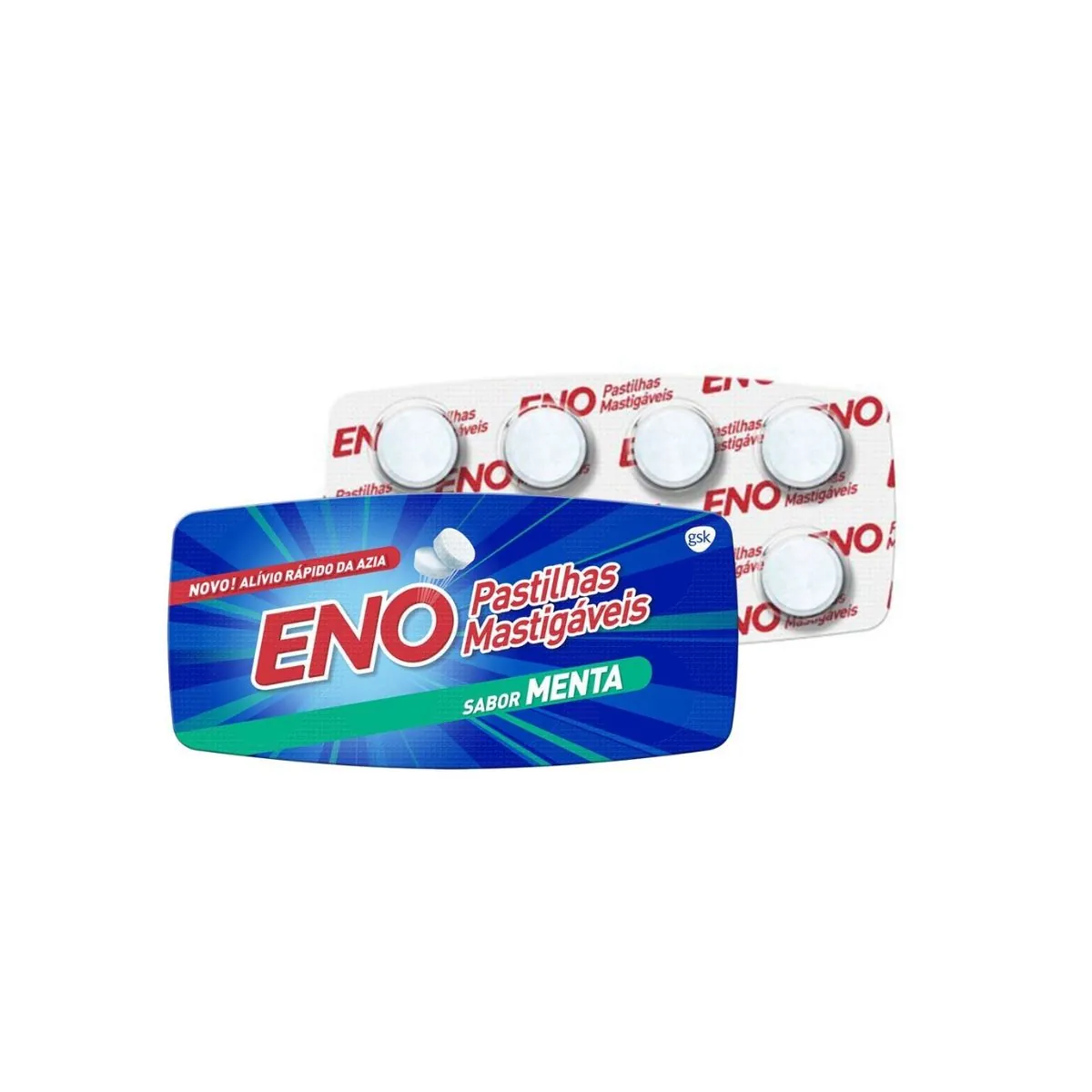 Eno mastigavel sabor menta blister com 8 pastilhas