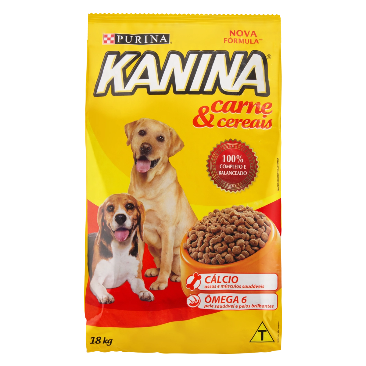Alimento Para Cães Adultos Carne Cereais Purina Kanina Pacote 18kg